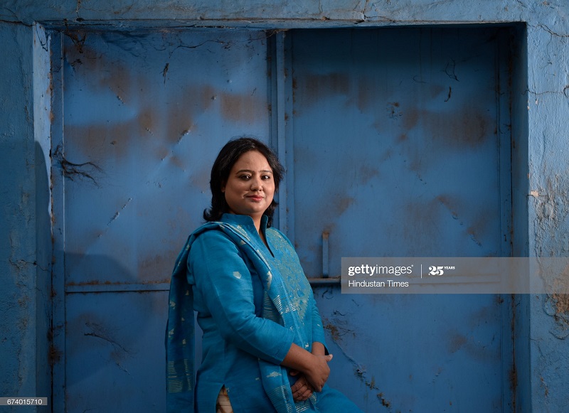 NEW DELHI, INDIA - APRIL 27: Storyteller Fouzia Dastango poses for photograph on April 27, 2017 in New Delhi, India. (Photo by Ravi Choudhary/Hindustan Times via Getty Images)