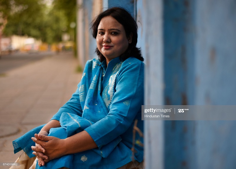 NEW DELHI, INDIA - APRIL 27: Storyteller Fouzia Dastango poses for photograph on April 27, 2017 in New Delhi, India. (Photo by Ravi Choudhary/Hindustan Times via Getty Images)